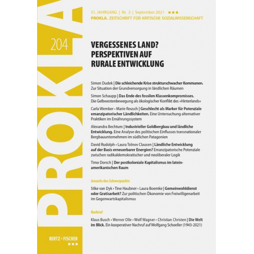 Prokla 204 - Vergessenes Land? Perspektiven auf rurale Entwicklung