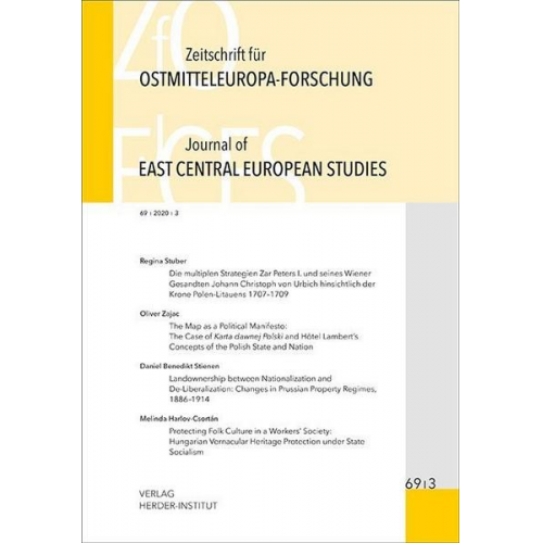 Zeitschrift für Ostmitteleuropa-Forschung (ZfO) 69/3 / Journal of East Central European Studies (JECES)