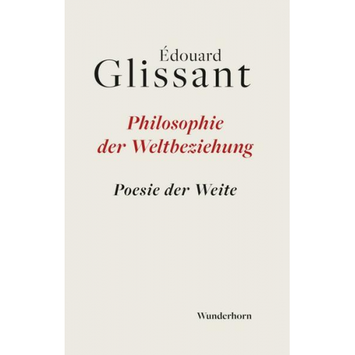 Edouard Glissant - Philosophie der Weltbeziehung