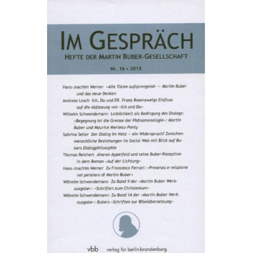 Martin Buber-Gesellschaft - Im Gespräch 16/2015