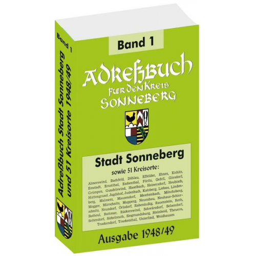 Adreßbuch der Stadt SONNEBERG 1948/49 und 51 Kreisorte