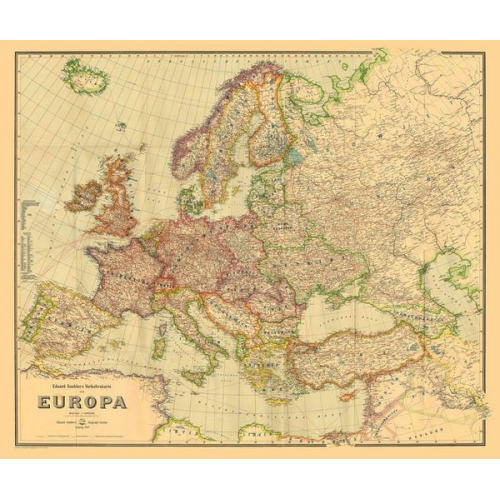 Historische Verkehrskarte von EUROPA 1941 [gerollt]