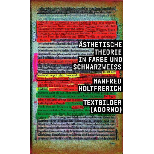 Manfred Holtfrerich - Manfred Holtfrerich. Ästhetische Theorie in Farbe und SchwarzWeiss. Textbilder (Adorno)