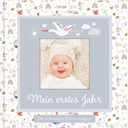 Lisa Wirth - Babyalbum mit Fensterausschnitt für das 1. Lebensjahr zum Eintragen der schönsten Momente und Erinnerungen mit Platz für Fotos   genderneutral für Jun