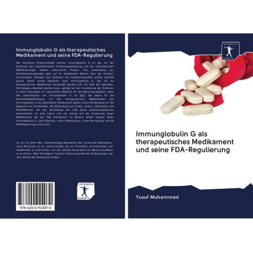 Yusuf Muhammed - Immunglobulin G als therapeutisches Medikament und seine FDA-Regulierung