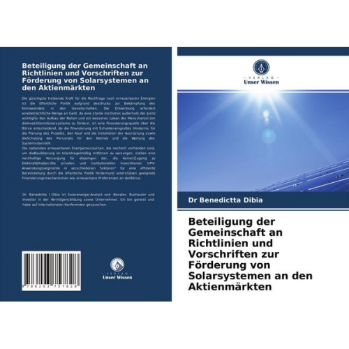 Benedictta Dibia - Beteiligung der Gemeinschaft an Richtlinien und Vorschriften zur Förderung von Solarsystemen an den Aktienmärkten