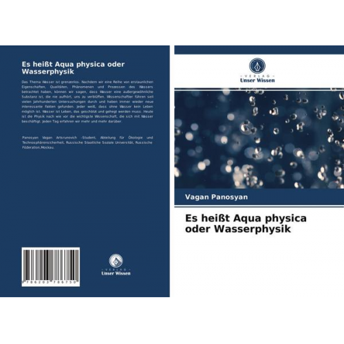 Vagan Panosyan - Es heißt Aqua physica oder Wasserphysik