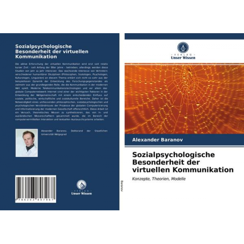 Alexander Baranov - Sozialpsychologische Besonderheit der virtuellen Kommunikation