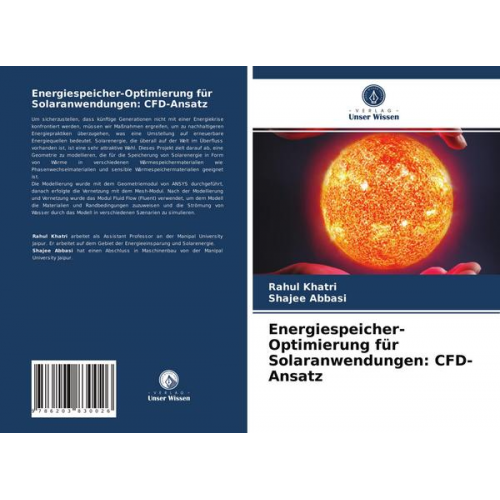 Rahul Khatri & Shajee Abbasi - Energiespeicher-Optimierung für Solaranwendungen: CFD-Ansatz