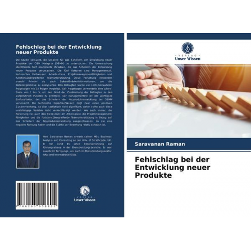 Saravanan Raman - Fehlschlag bei der Entwicklung neuer Produkte