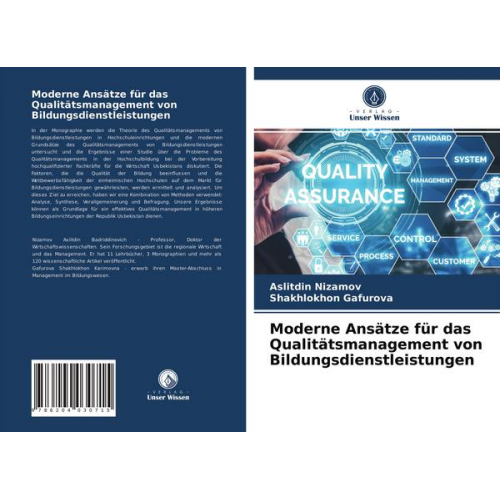 Aslitdin Nizamov & Shakhlokhon Gafurova - Moderne Ansätze für das Qualitätsmanagement von Bildungsdienstleistungen