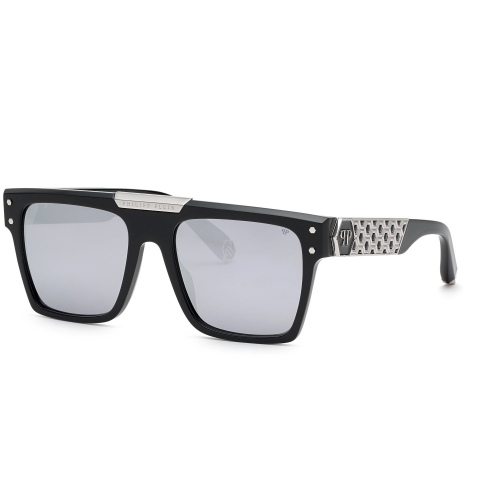 Sonnenbrillen  Philipp plein Spp080 plein badge col. 700w Unisex Rechteckig Schwarz