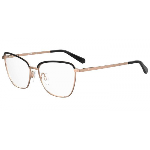 Brille  Moschino Mol594 col. 2m2 Damen Rechteckig Schwarzes gold