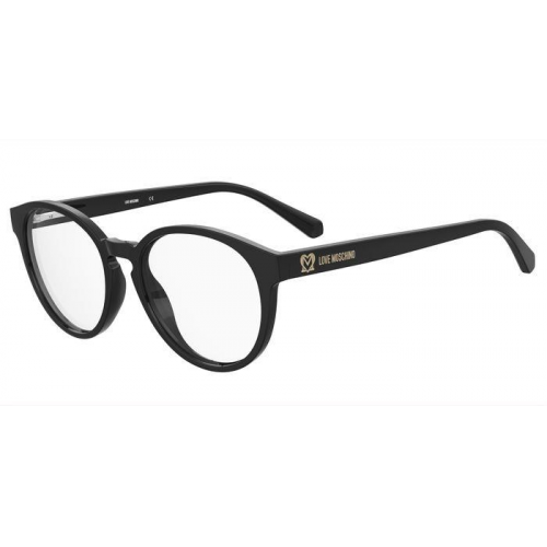 Brille  Moschino Mol626 col. 807 Damen Runden Schwarz