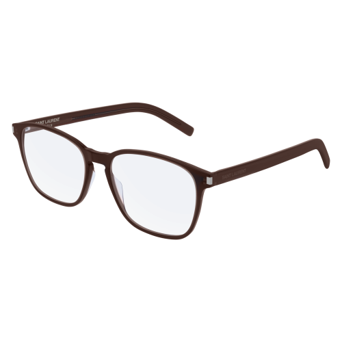 Brille  Saint laurent Sl 186 b slim col. 004 Unisex Rechteckig Braun