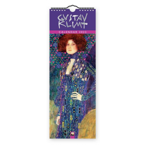 Flame Tree Publishing - Gustav Klimt – Slimline-Kalender 2023