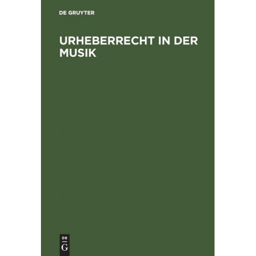 Erich Schulze - Urheberrecht in der Musik