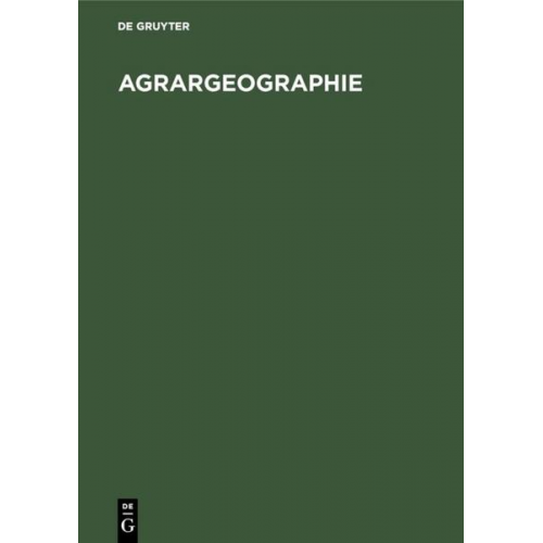 Bernd Andreae - Agrargeographie