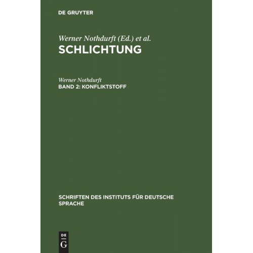 Werner Nothdurft - Schlichtung / Konfliktstoff