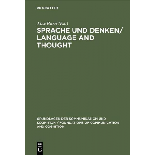 Sprache und Denken / Language and Thought