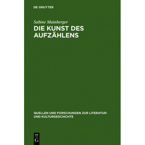 Sabine Mainberger - Die Kunst des Aufzählens