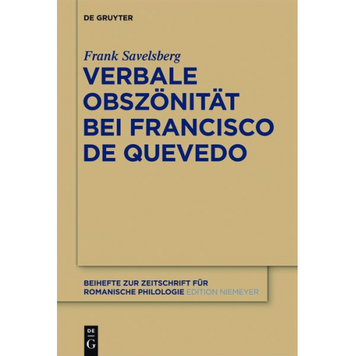 Frank Savelsberg - Verbale Obszönität bei Francisco de Quevedo