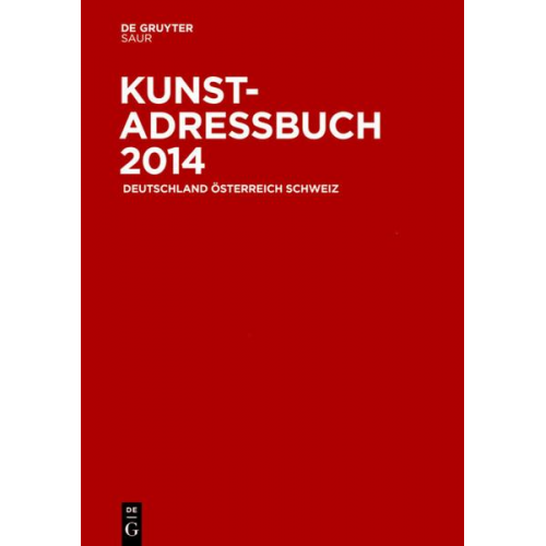 Kunstadressbuch Deutschland, Österreich, Schweiz 2014