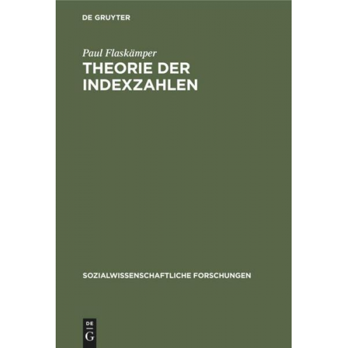 Paul Flaskämper - Theorie der Indexzahlen