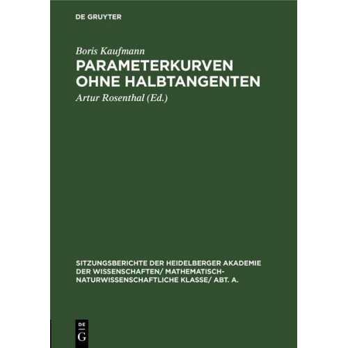 Boris Kaufmann - Parameterkurven ohne Halbtangenten