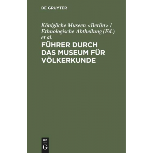 Führer durch das Museum für Völkerkunde