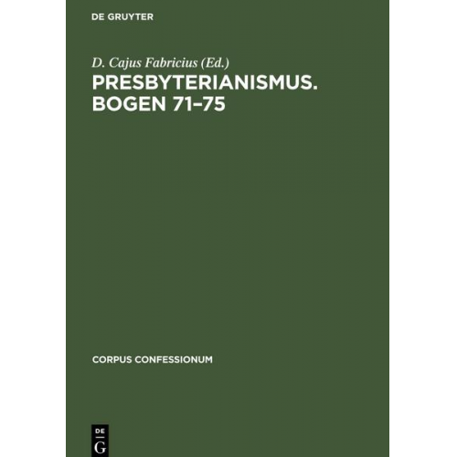 Presbyterianismus. Bogen 71-75