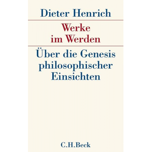 Dieter Henrich - Werke im Werden