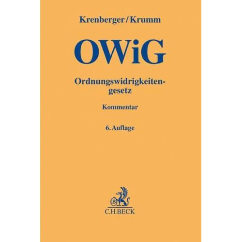 Joachim Bohnert & Benjamin Krenberger & Carsten Krumm - Ordnungswidrigkeitengesetz