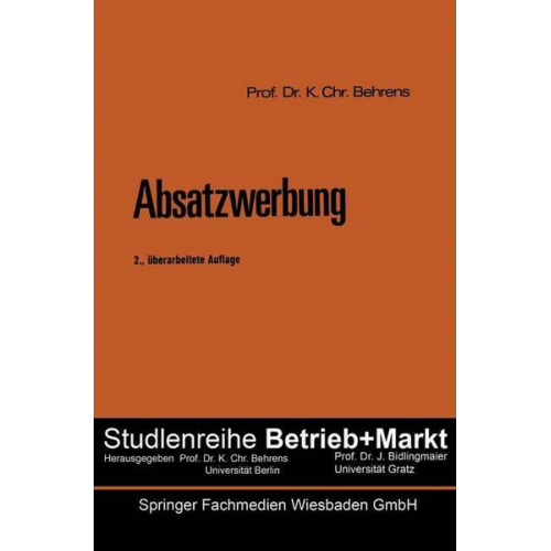 Karl Christian Behrens - Absatzwerbung