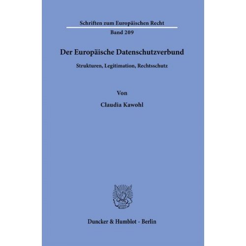 Claudia Kawohl - Der Europäische Datenschutzverbund.