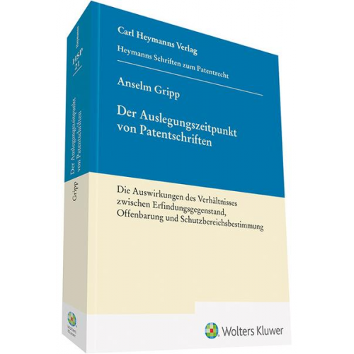 Anselm Gripp - Auslegungszeitpunkt von Patentschriften