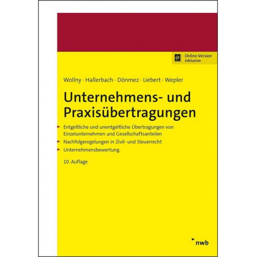 Dorothee Hallerbach & Axel Wepler & Hülya Dönmez & Melanie Liebert - Unternehmens- und Praxisübertragungen
