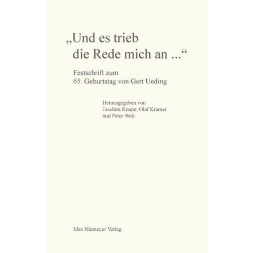 Joachim Knape & Olaf Kramer & Peter Weit - Und es trieb die Rede mich an...