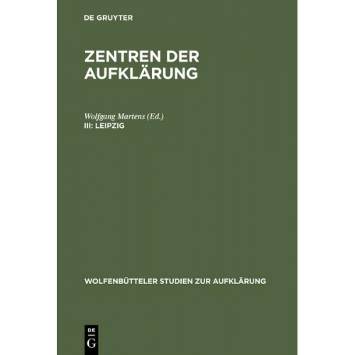 Wolfgang Martens - Zentren der Aufklärung / Leipzig