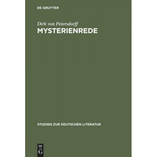 Dirk Petersdorff - Mysterienrede