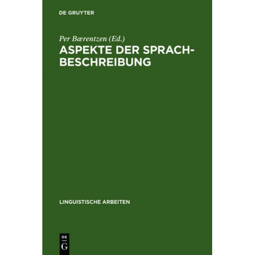 Per Brentzen - Aspekte der Sprachbeschreibung