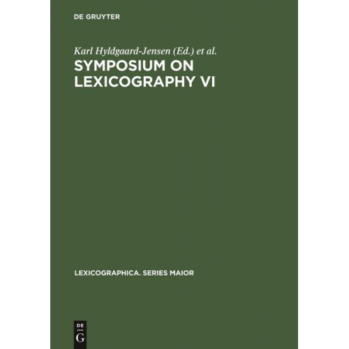 Karl Hyldgaard-Jensen & Viggo Hjornager Pedersen - Symposium on Lexicography VI