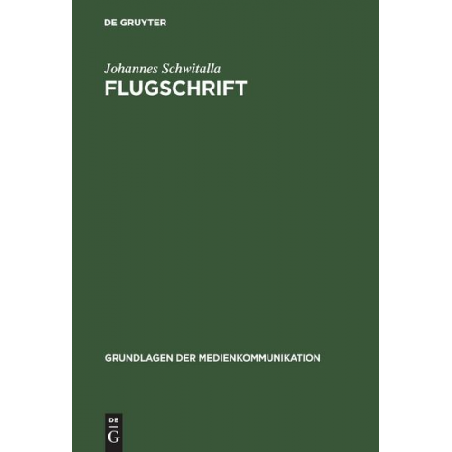 Johannes Schwitalla - Flugschrift