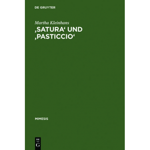 Martha Kleinhans - Satura' und 'pasticcio