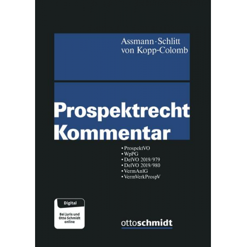 Assmann/Schlitt/von Kopp-Colomb - Prospektrecht Kommentar