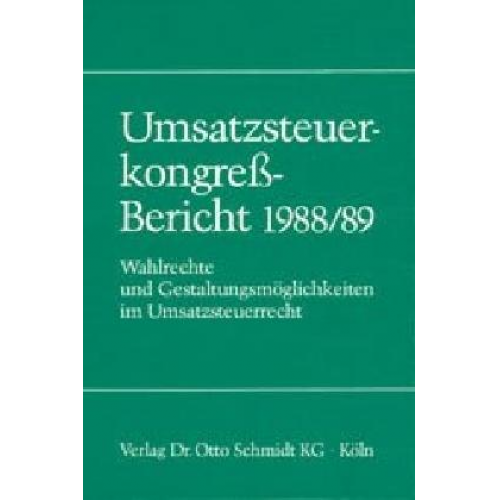 Umsatzsteuerkongress-Bericht 1988/89