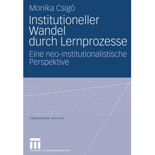 Monika Csigó - Institutioneller Wandel durch Lernprozesse