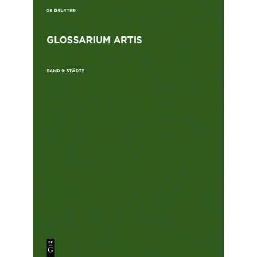 Rudolf Huber - Glossarium Artis / Städte