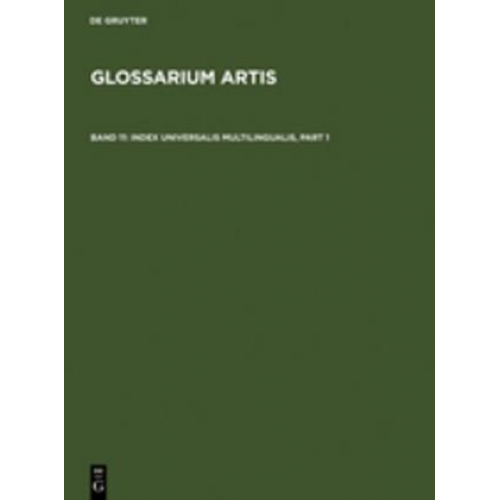 Rudolf Huber - Glossarium Artis / Index Universalis Multilingualis