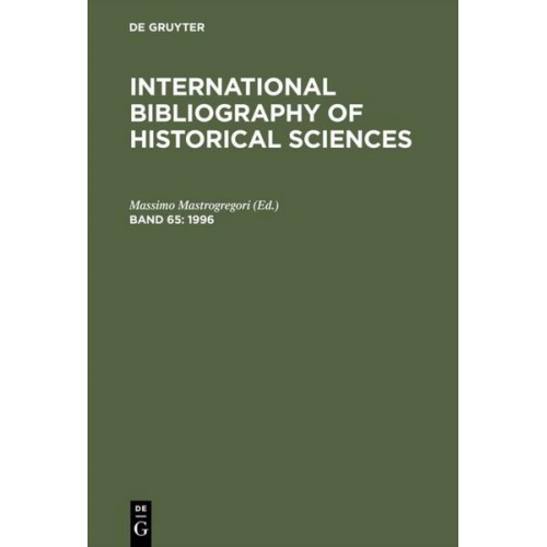 International Bibliography of Historical Sciences / 1996